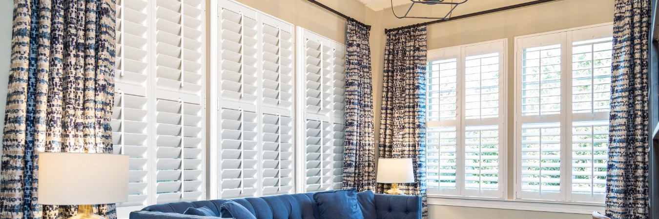 Interior shutters in Dania Beach family room